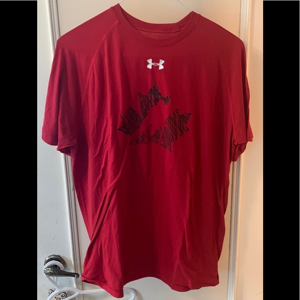 Men’s Under Armour Hockey Canada Shirt - Size MEDIUM - UA Tee - Activewear Logo